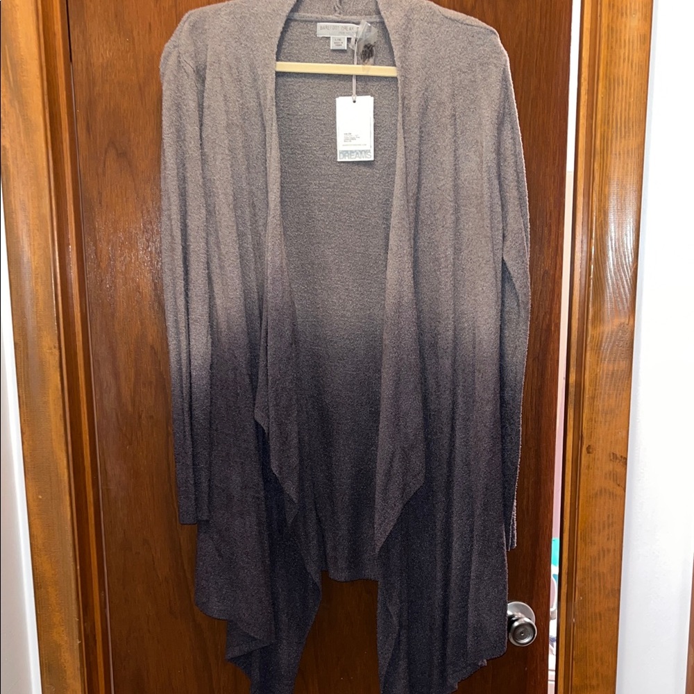 BAREFOOT DREAMS COZYCHIC LITE OMBRÉ CALYPSO WRAP L/ XL NWT LODEN/ CARBON GRAY